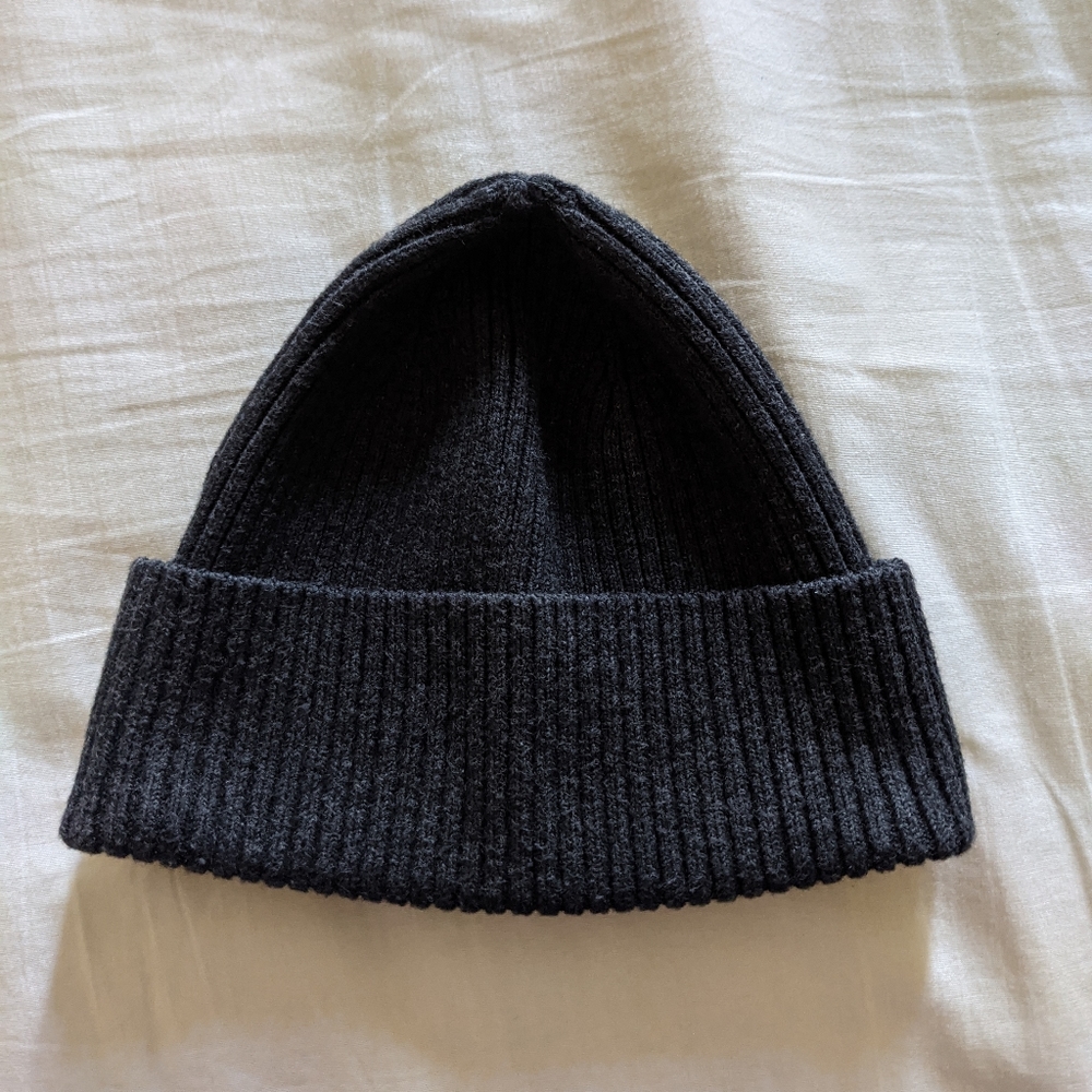 Gray plain beanie